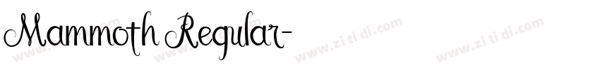 Mammoth Regular字体转换